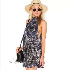 Free People Blue Paisley Swing Dress (M)